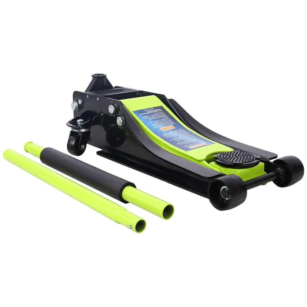 3.5 Ton Low Profile Floor Jack - Heavy-Duty Steel Car Jack with Dual Pump