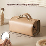 Large Capacity Waterproof Travel Cosmetic Bag - Foldable Handbag for Women