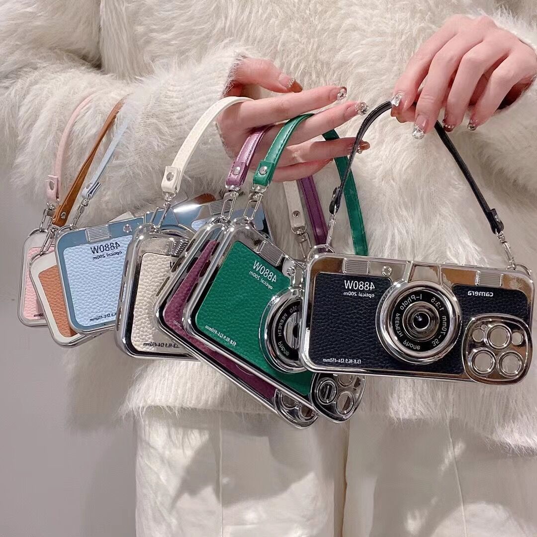 Electroplated Hand Strap Phone Case for iPhone 14 Plus