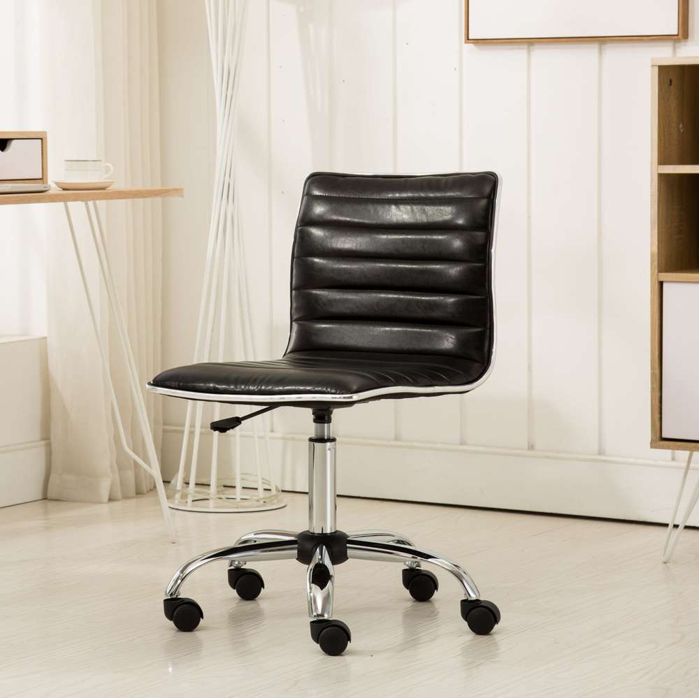 Fremo Chromel Air Lift Office Chair - Black, Adjustable Height