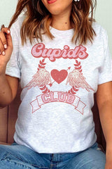Plus Size - Cupid's Club Graphic T-Shirt - Minihomy