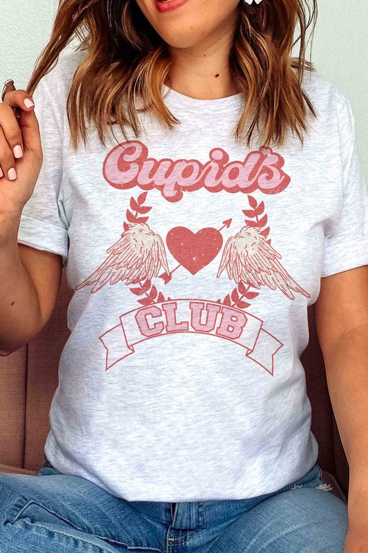Plus Size - Cupid's Club Graphic T-Shirt - Minihomy