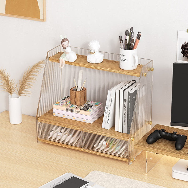 Acrylic Desk Organizer: Office Storage Cabinet for Desktop
