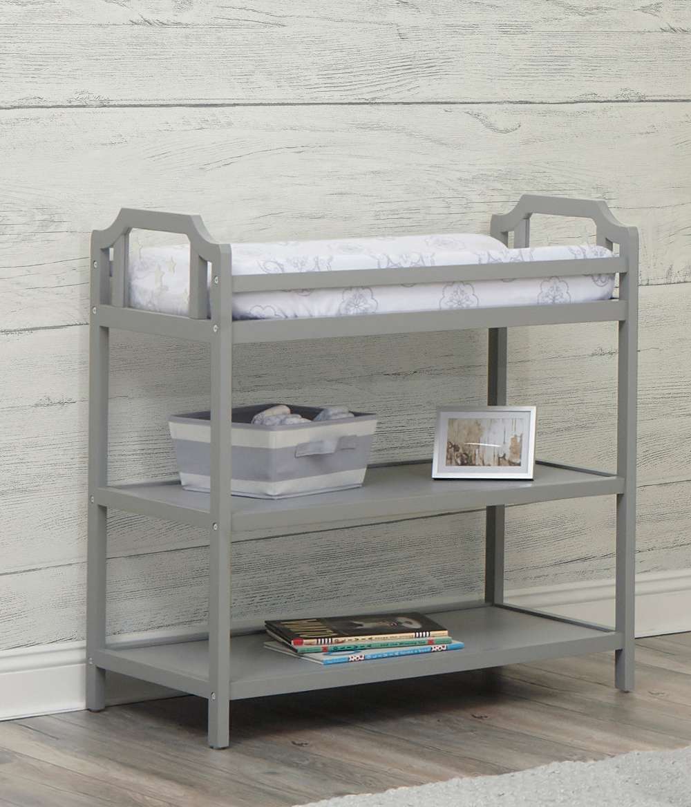 Celeste Changing Table - Light Gray Baby Nursery Furniture