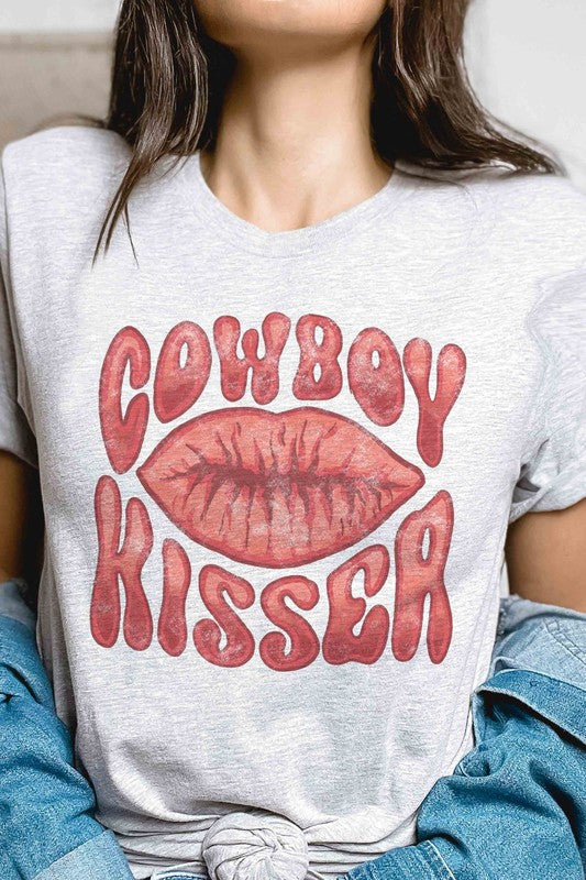 Plus Size - Cowboy Kisser Graphic T-Shirt - Minihomy