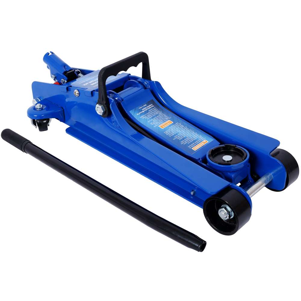 2.5 Ton Low Profile Steel Racing Jack - Heavy-Duty Single Piston Lift (3.5'-14.5")
