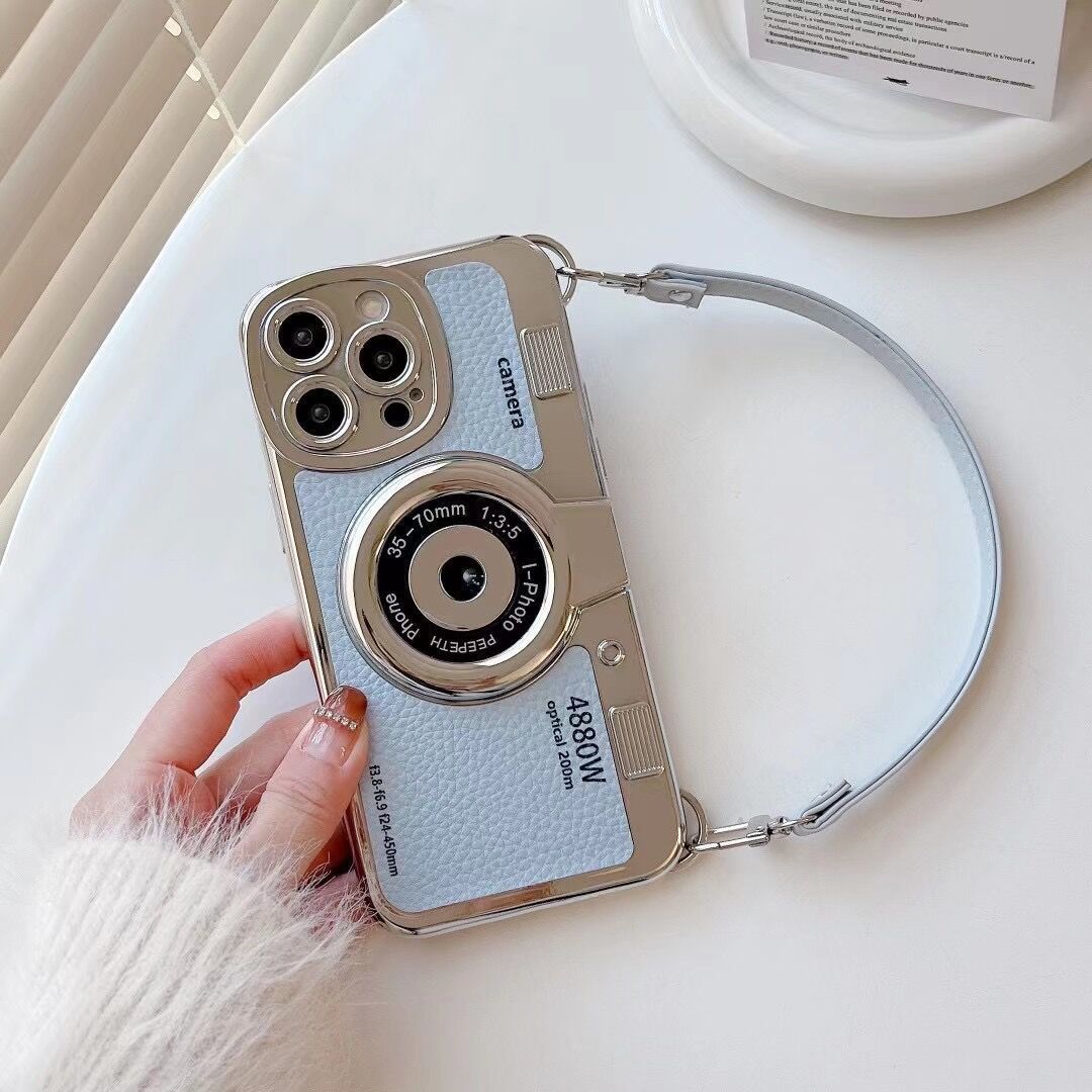 Electroplated Hand Strap Phone Case for iPhone 14 Plus