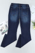 Plus Size Mid-Rise Waist Flare Jeans - Minihomy