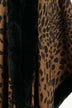 Animal Print Faux Fur Trim Poncho Jacket - Minihomy