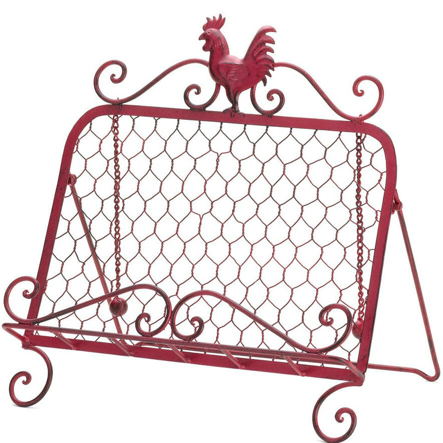 Iron Rooster Cookbook or Tablet Stand - Minihomy