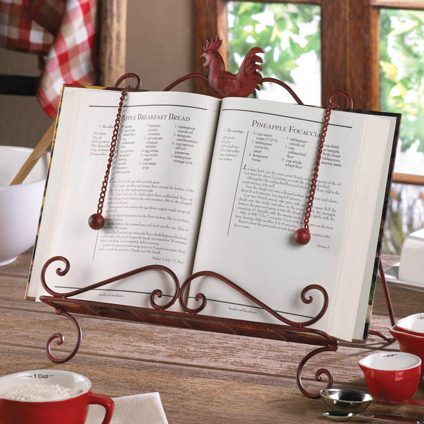 Iron Rooster Cookbook or Tablet Stand - Minihomy