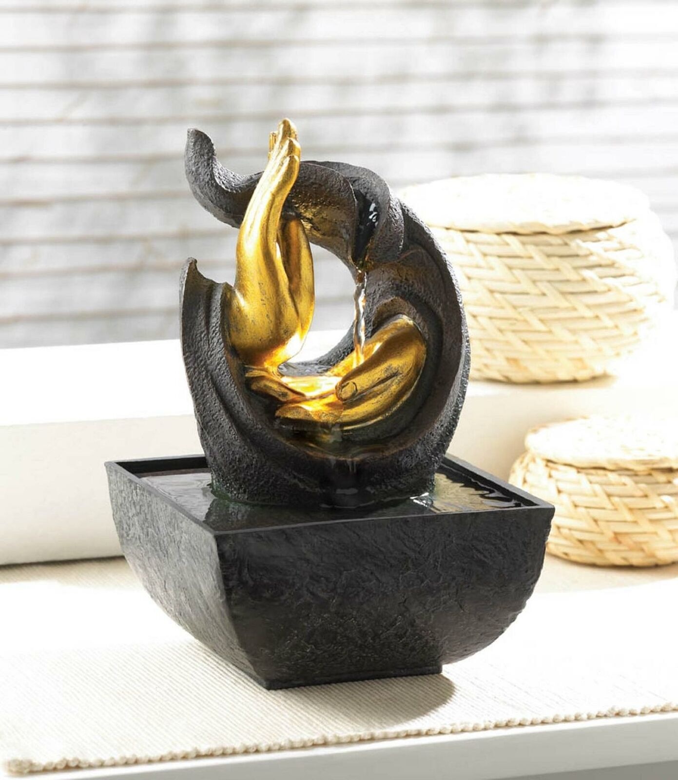 Golden Hands Tabletop Accent Fountain - Minihomy