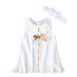 Girls baby sleeveless bow skirt - Minihomy