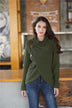 Button Detail Tulip Hem Waffle Knit Sweater - Minihomy
