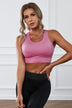 Cutout Racerback Sports Bra - Minihomy