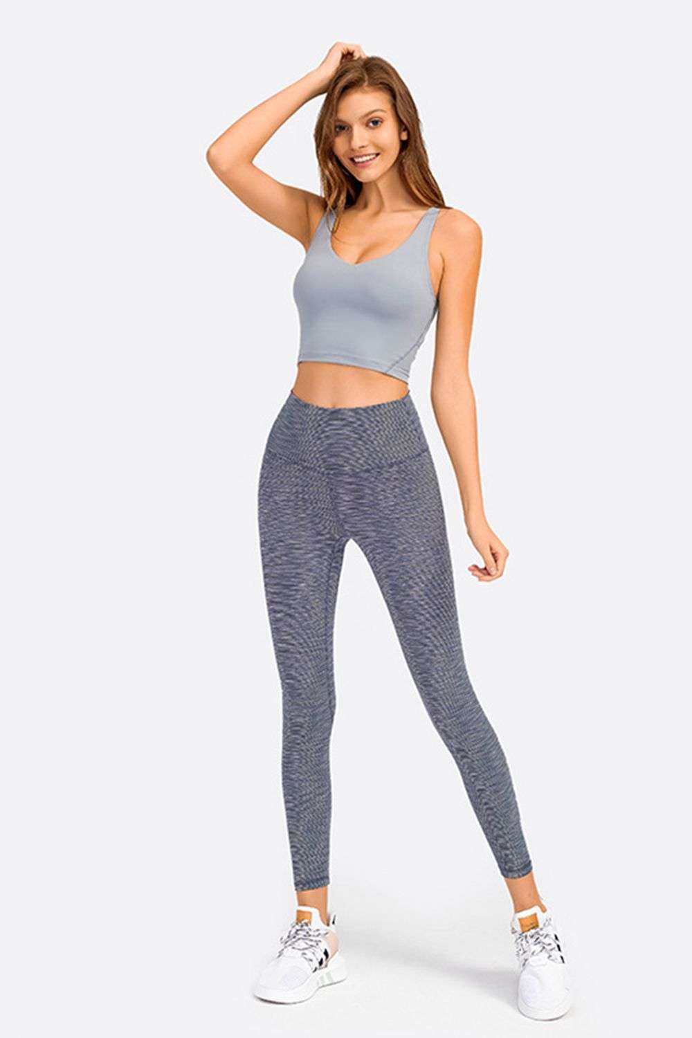 Deep V-Neck Crop Sports Bra - Minihomy