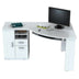 59" White Mirrored Computer Desk With Two Drawers - Minihomy