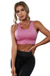 Cutout Racerback Sports Bra - Minihomy