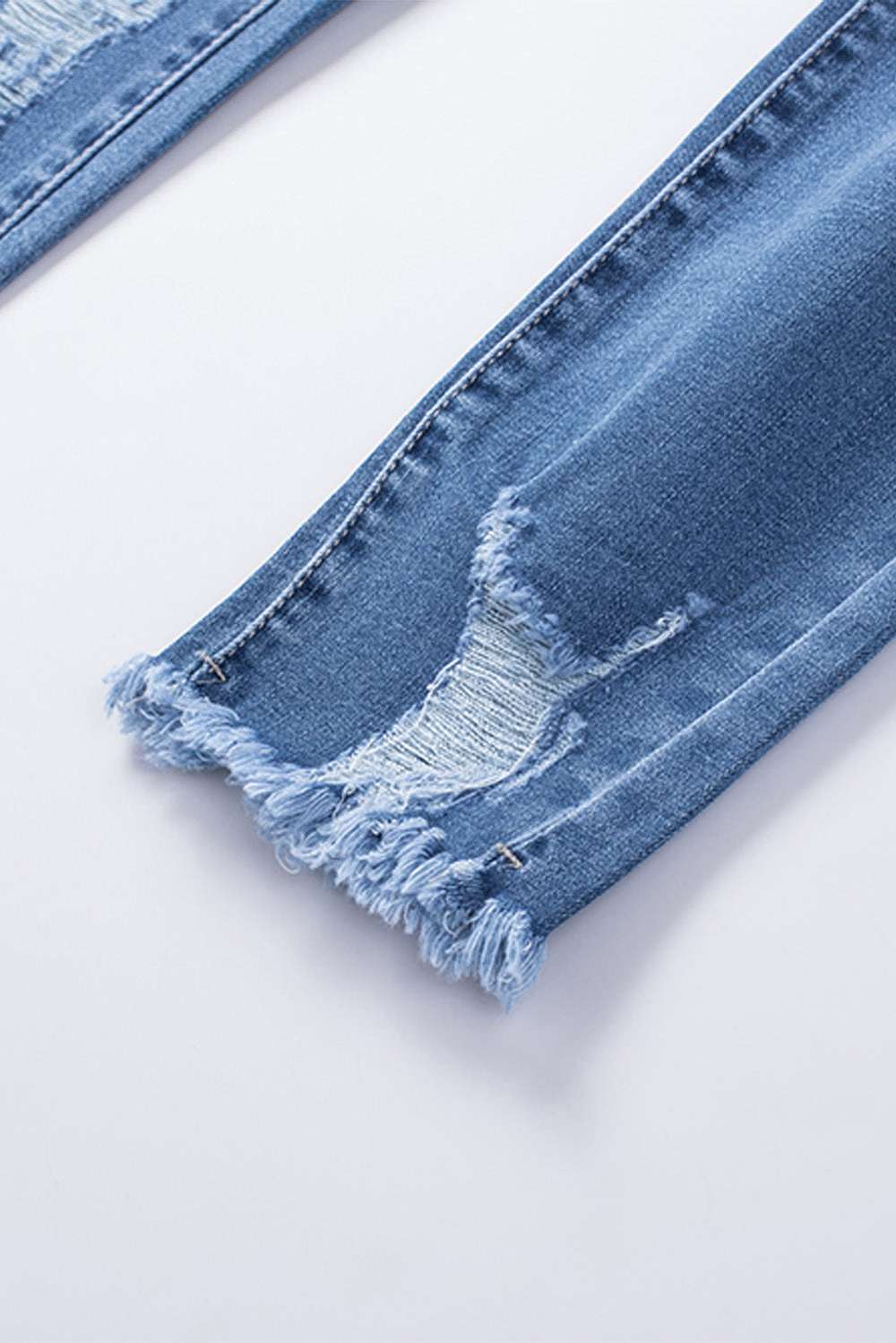 High-Rise Waist Distressed Skinny Jeans - Minihomy