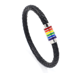 Simple Titanium Steel Rainbow Oil Drop Magnetic Bracelet