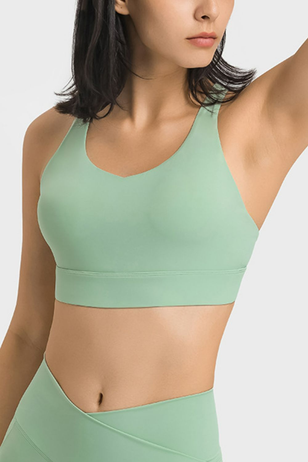 Breathable Crisscross Back Sports Bra - Minihomy