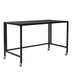 Black Minimalist Metal Folding Table Desk - Minihomy