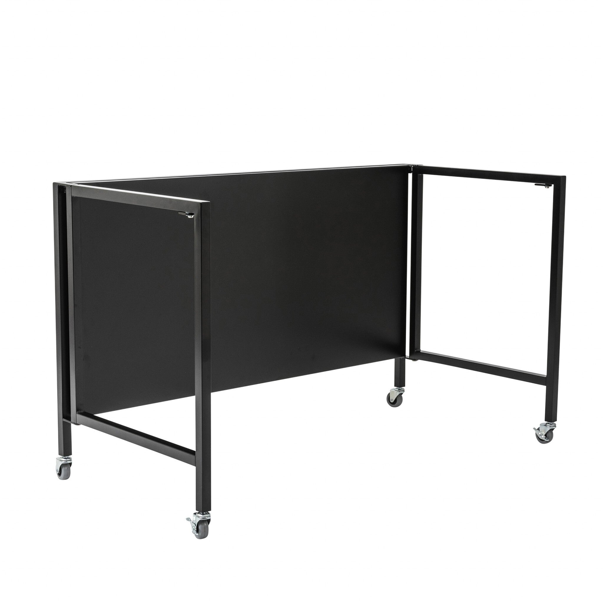 Black Minimalist Metal Folding Table Desk - Minihomy