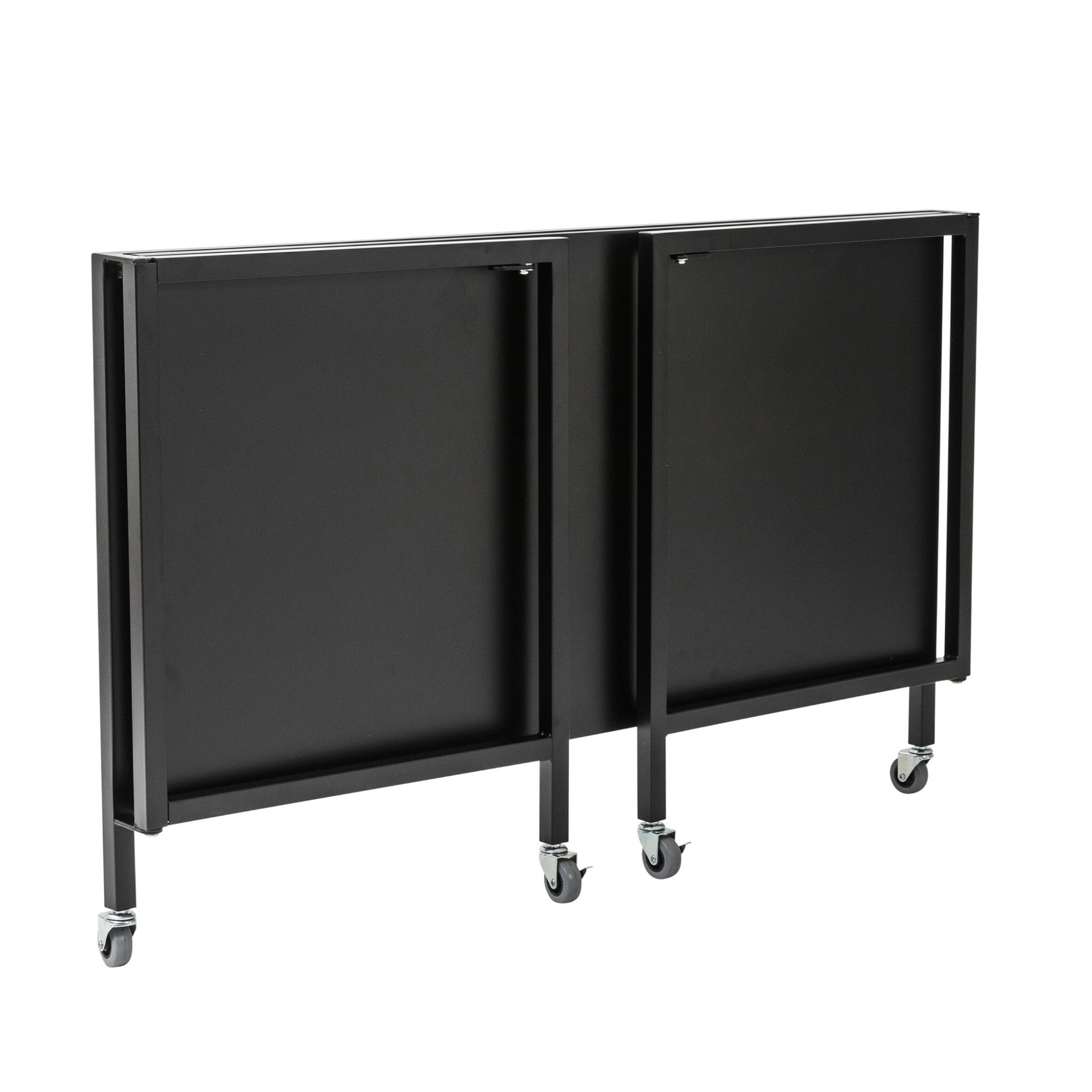 Black Minimalist Metal Folding Table Desk - Minihomy