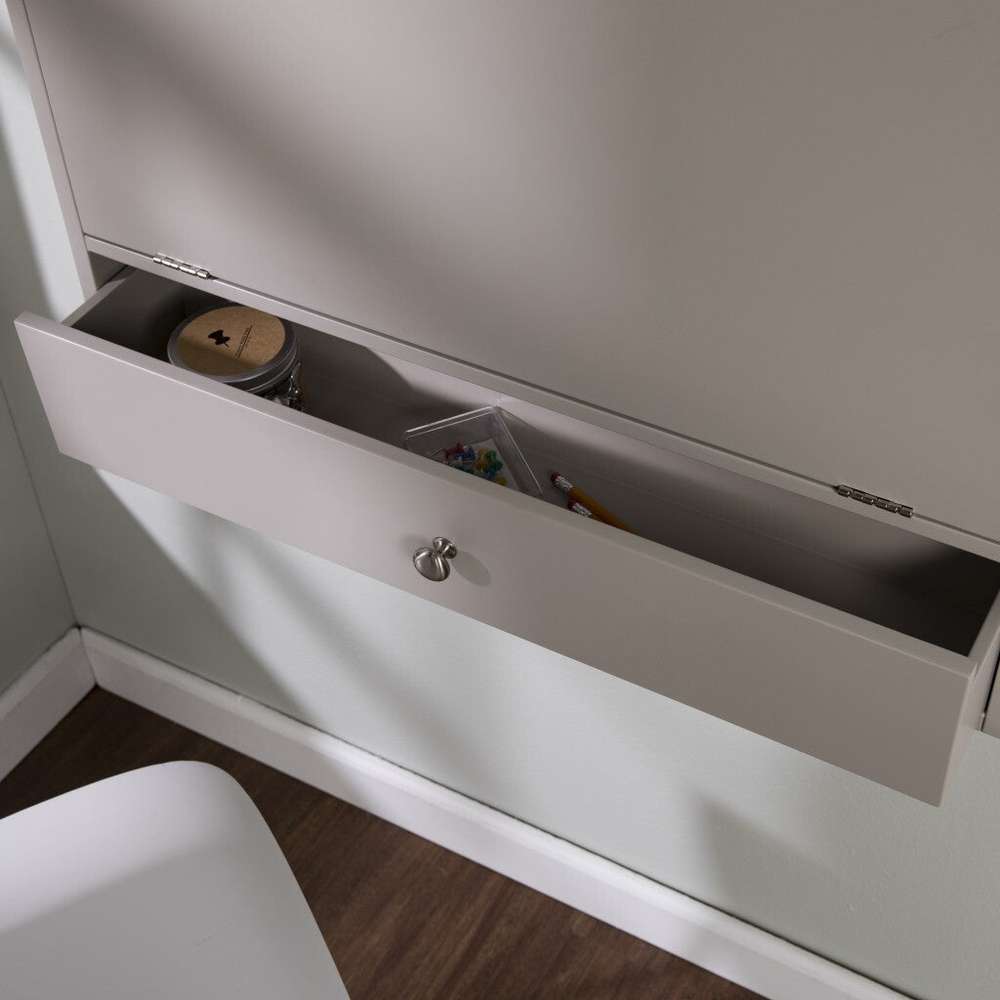 Gray Wall Mount Folding Desk - Minihomy
