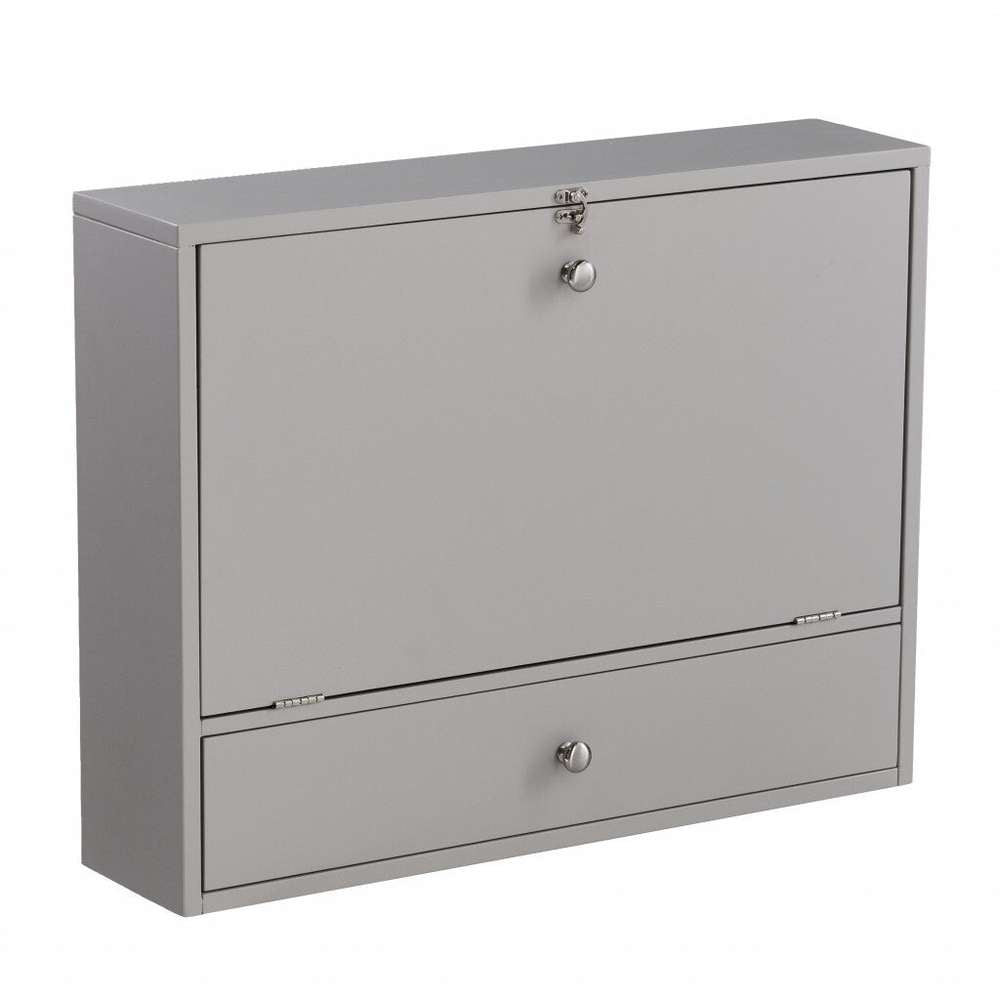 Gray Wall Mount Folding Desk - Minihomy