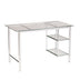 Chrome and Glass Writing Desk - Minihomy