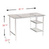 Chrome and Glass Writing Desk - Minihomy