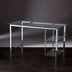 Chrome and Glass Writing Desk - Minihomy