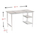 Chrome and Glass Writing Desk - Minihomy