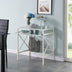 29" Clear And White Glass Writing Desk - Minihomy