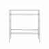 29" Clear And White Glass Writing Desk - Minihomy
