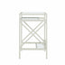 29" Clear And White Glass Writing Desk - Minihomy