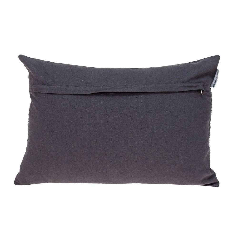 Glam Gray with Silver Sequins Lumbar Throw Pillow - Minihomy