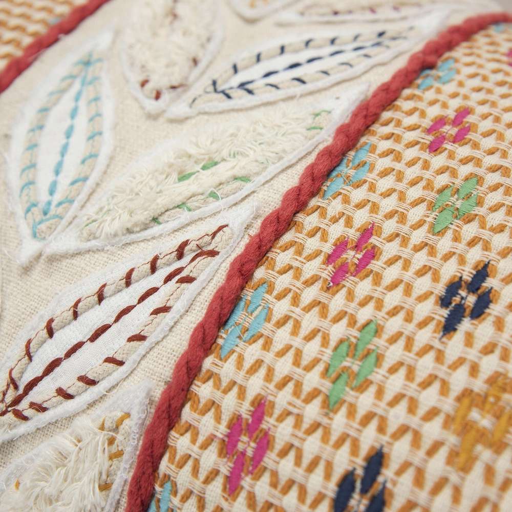 Multicolored Ornate Panel Lumbar Pillow - Minihomy