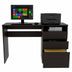 47" Black Computer Desk With Three Drawers - Minihomy
