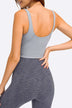 Deep V-Neck Crop Sports Bra - Minihomy