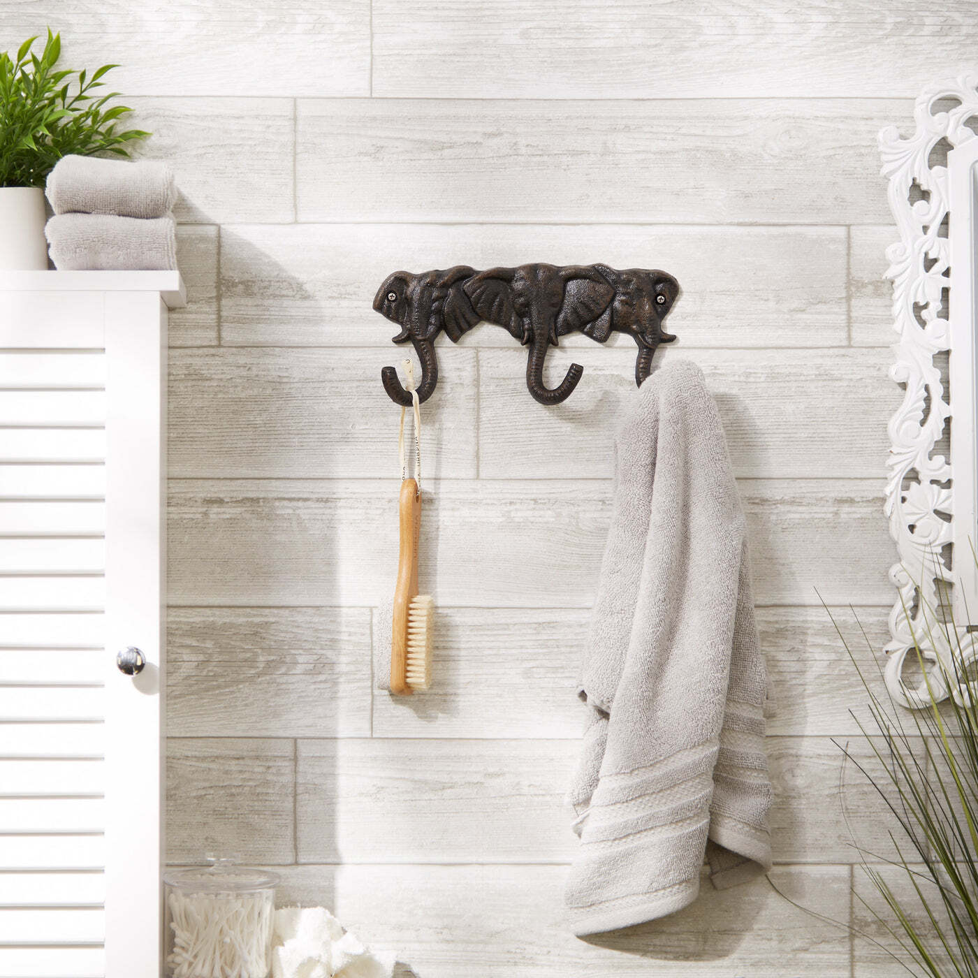Cast Iron Elephants Wall Hooks - Minihomy
