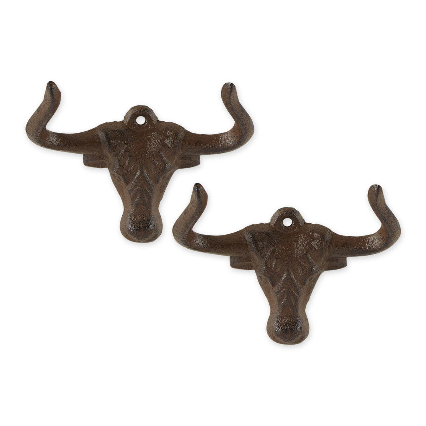 Cast Iron Steer Wall Hooks - Set of 2 - Minihomy