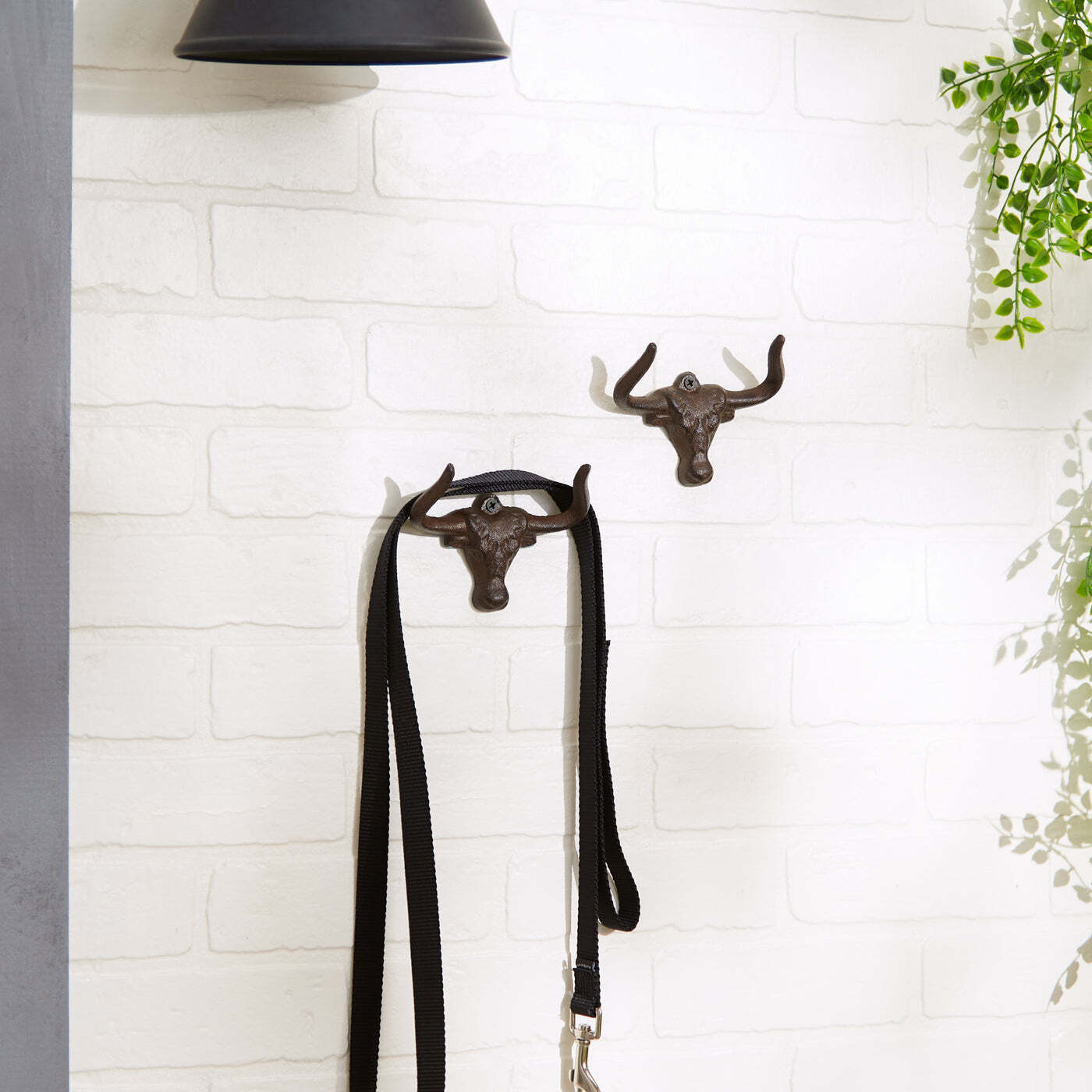 Cast Iron Steer Wall Hooks - Set of 2 - Minihomy