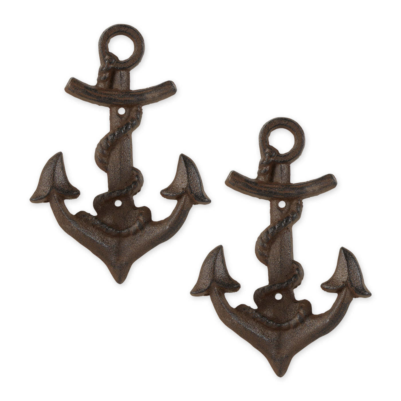 Cast Iron Anchor Wall Hooks - Set of 2 - Minihomy
