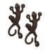 Cast Iron Lizard Wall Hooks - Set of 2 - Minihomy