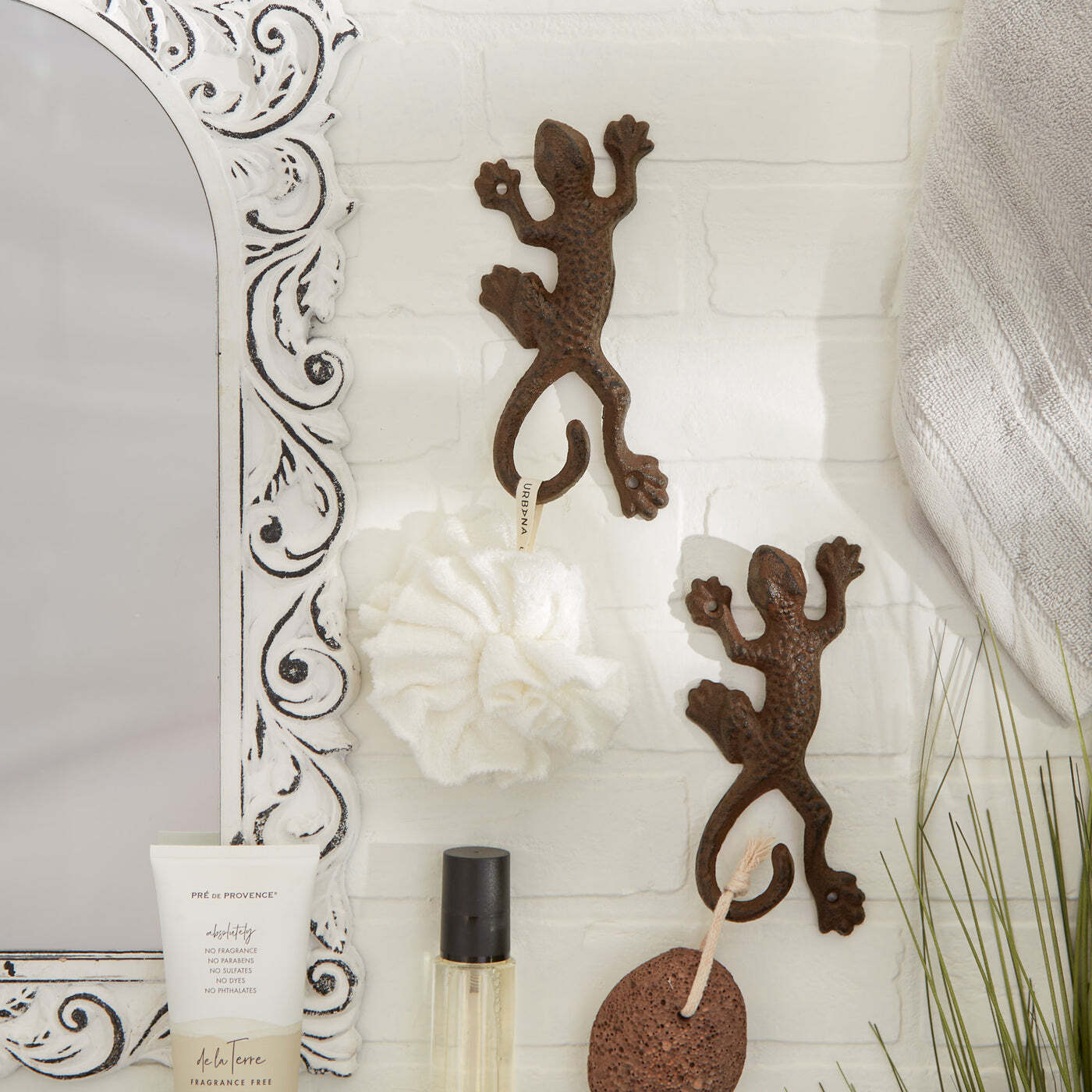 Cast Iron Lizard Wall Hooks - Set of 2 - Minihomy