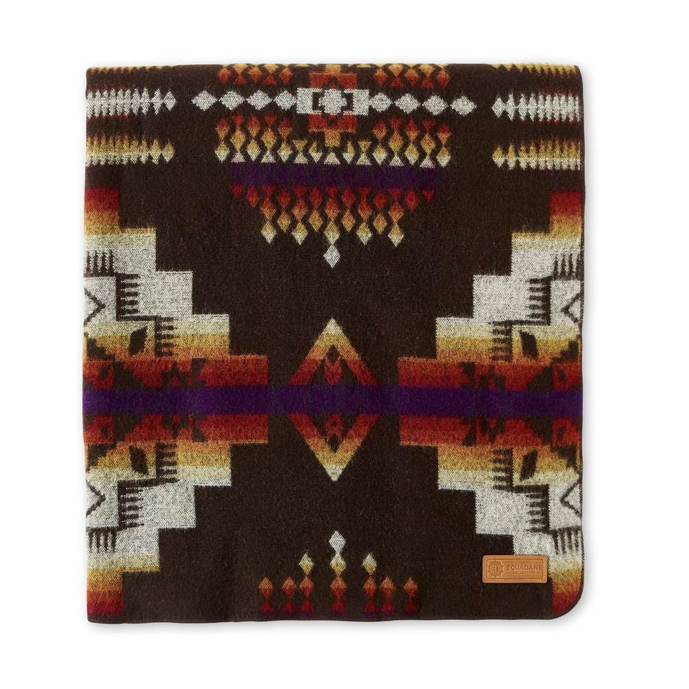 Brown Woven Acrylic Reversable Queen Blanket - Minihomy