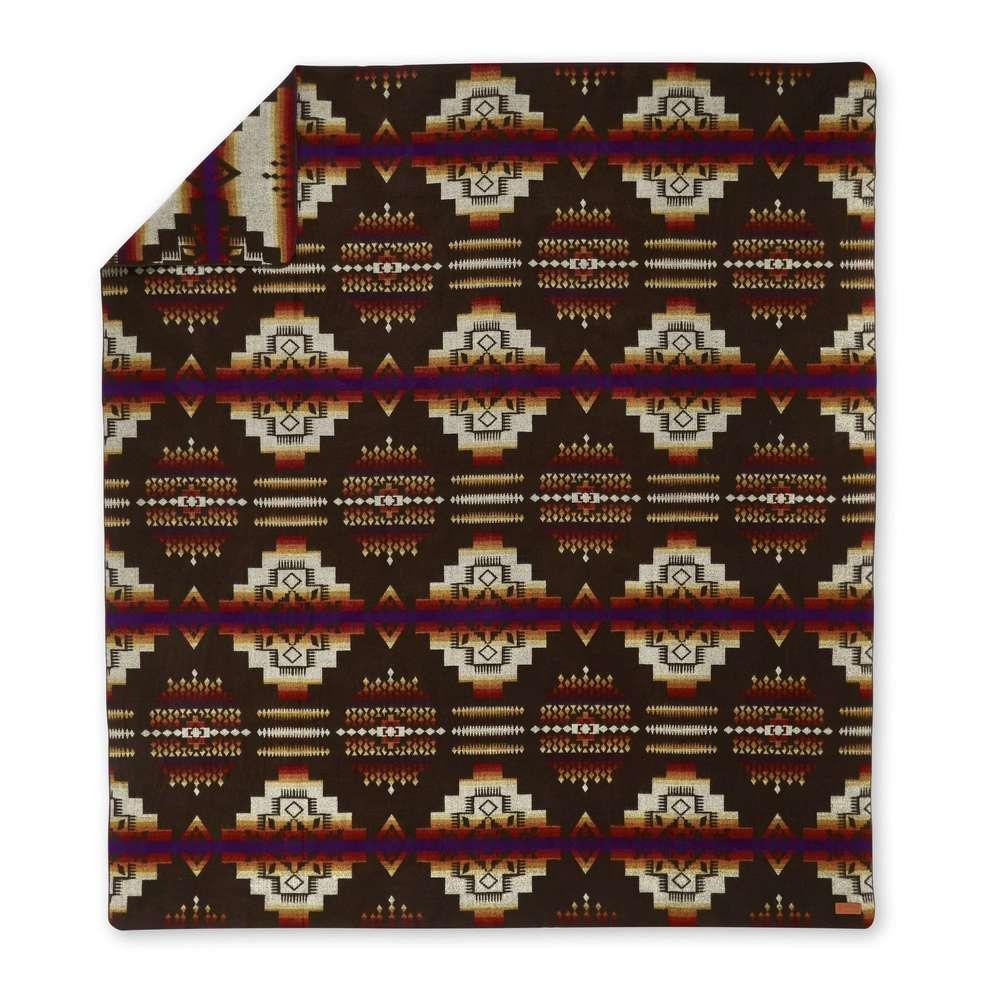 Brown Woven Acrylic Reversable Queen Blanket - Minihomy