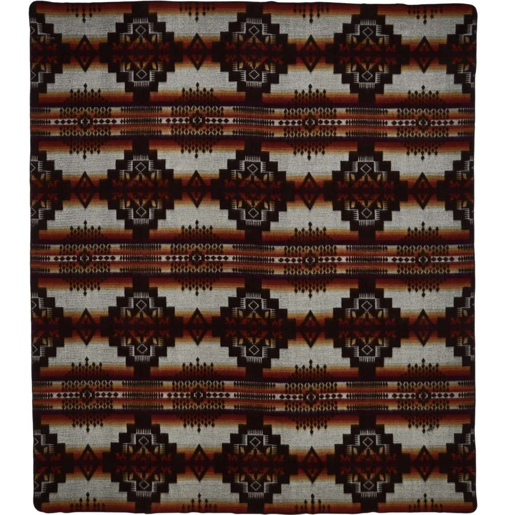 Brown Woven Acrylic Reversable Queen Blanket - Minihomy